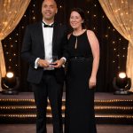 Julian v McDonald receiving the Black Achievers Award in Nottingham