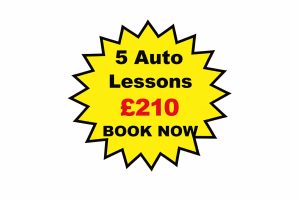 5 automatic driving lessons Nottingham £210 package