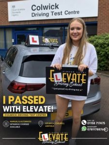 Passed driving test with Elevate Driving School Nottingham