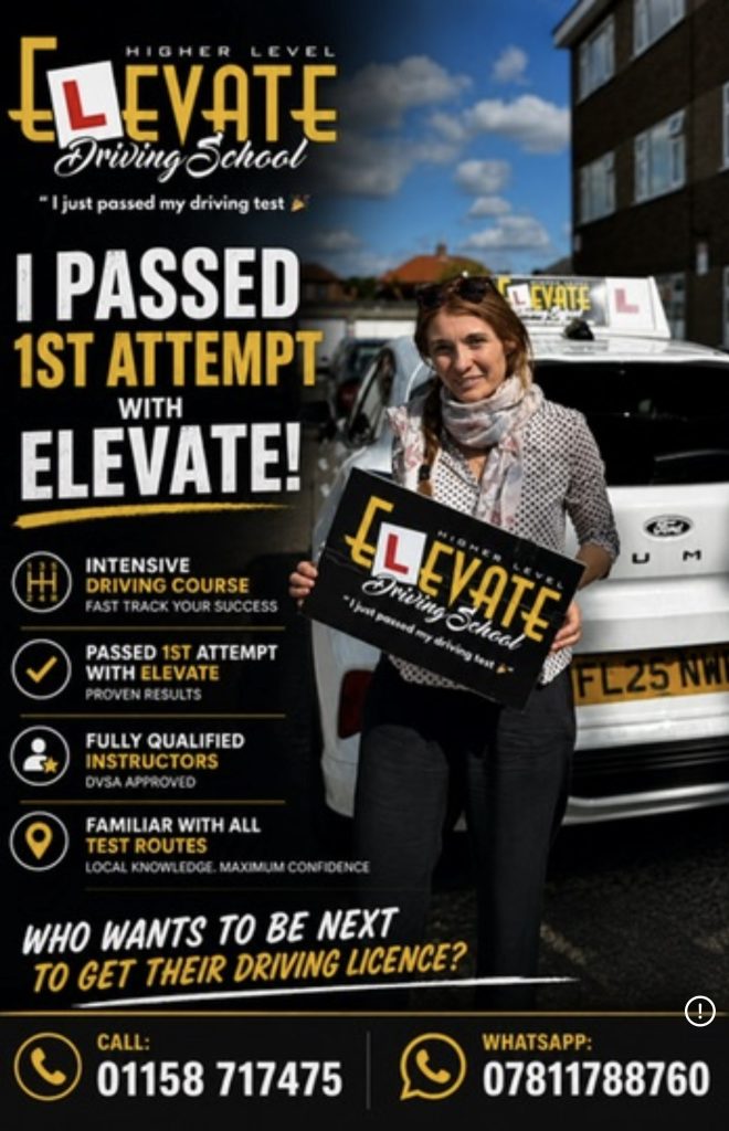 Driving Lessons Stapleford with Elevate Driving School