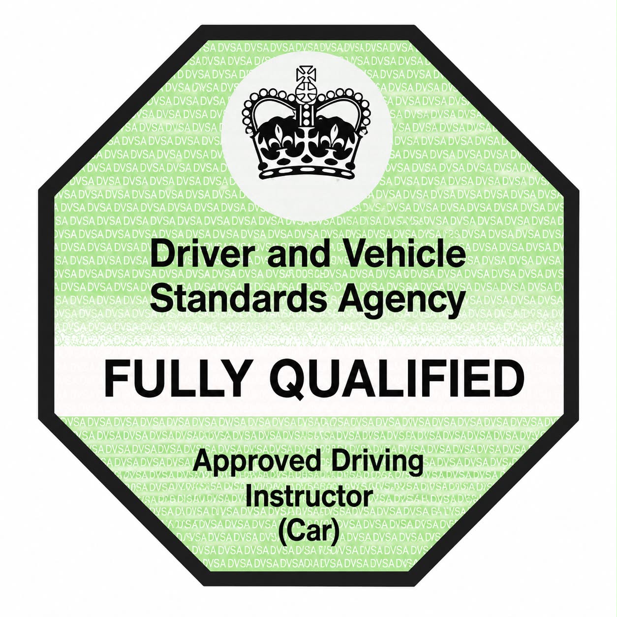 Fully Qualified DVSA Approved Driving Instructor Badge Nottingham