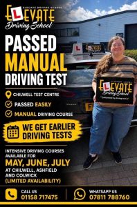Driving Lessons Awsworth with Elevate Driving School – Passed Manual Driving Test