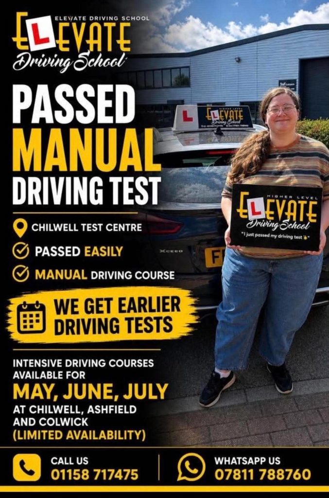 Driving Lessons Awsworth with Elevate Driving School – Passed Manual Driving Test