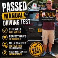 Passed manual driving test at Chilwell Test Centre with Elevate Driving School Nottingham using a fully qualified driving instructor.