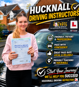 Hucknall Driving Schools providing manual and automatic driving lessons in Hucknall Nottingham