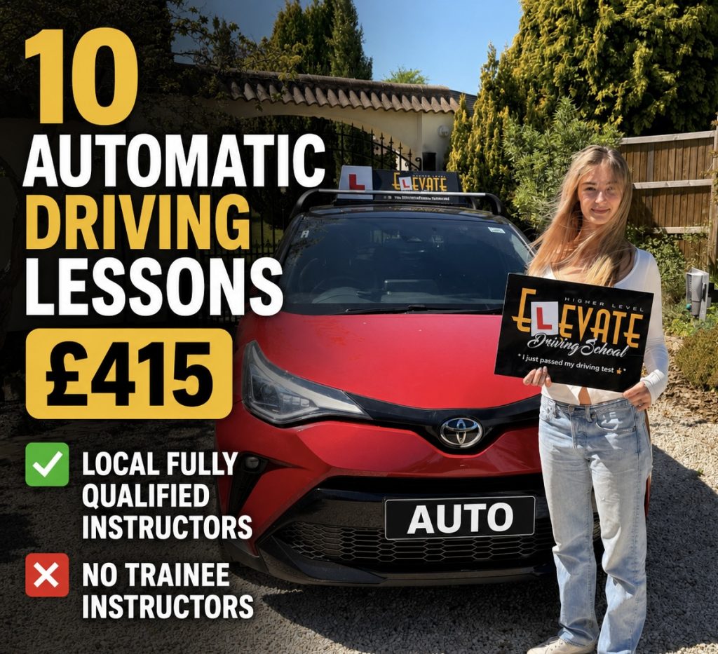 Automatic Driving Lessons Mapperley with Elevate Driving School