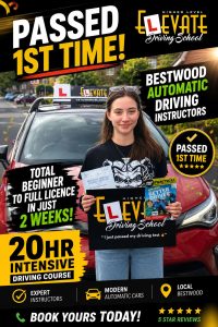 Automatic Driving Lessons Bestwood with Elevate Driving School